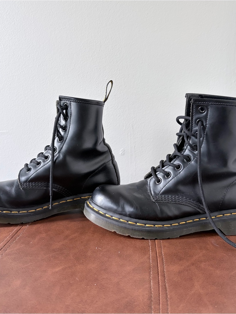 Dr. Martens 1460 Smooth Leather Lace Up Boots Black Women’s Size 7 US